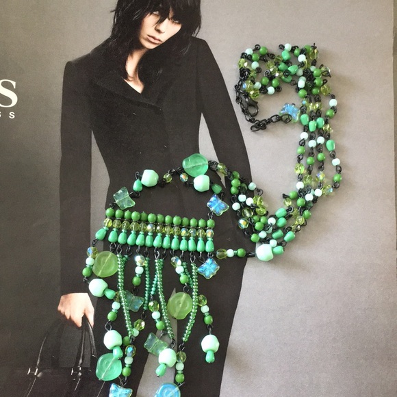 Beautiful vintage glass necklace hand made - Picture 2 of 4